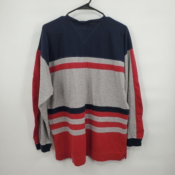 Tommy Hilfiger International Games Sweatshirt Vintage Look Stripe Large Men - Picture 2 of 10